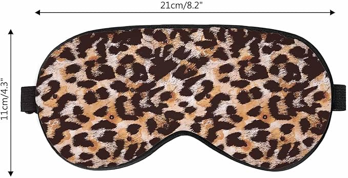 Coloring Leopard Sleep Eye Mask Small Large Black Spots Men Women Sleep Mask with Adjustable Strap Eye Cover Eye Shade for Travel, Nap,Meditation - Bloomnest