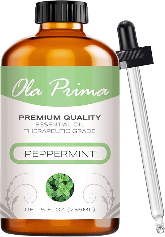 Ola Prima Therapeutic Grade Peppermint Essential Oil - 8 Fluid Ounces - Bloomnest