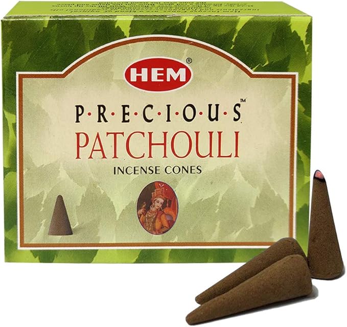 TRUMIRI Incense Cone Holder Bundle with Hem Precious Patchouli Incense Cones - Pack of 6 (Approx 60 Cones) TRUMIRI
