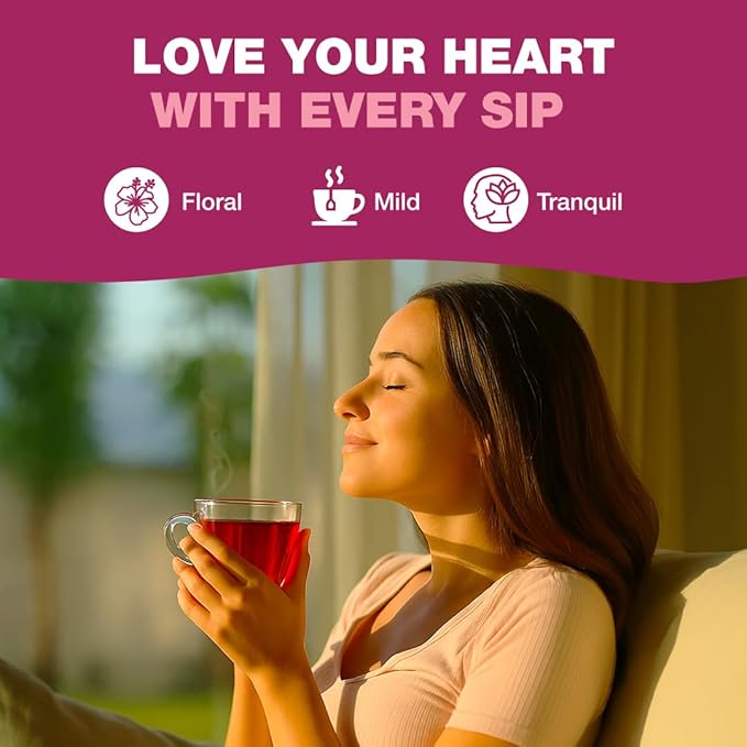 HANDPICK, Organic Hibiscus Tea Bags (100 Tea Bags) | Caffeine-Free, 100% Natural Pure Indian Hibiscus Flowers | Ayurvedic Benefits in every sip - Bloomnest