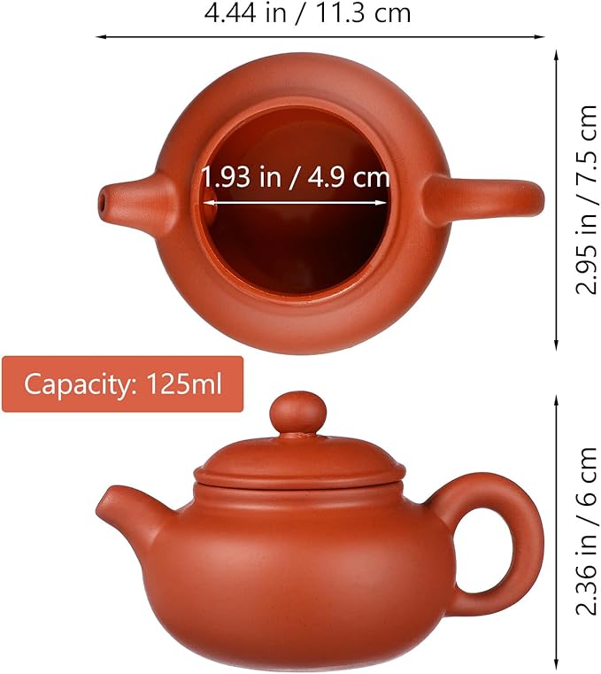DOITOOL Purple Clay Tea Pot Small Handmade Yixing Teapot Lightweight for Home Tearoom Office Traditional Gongfu Tea Kettle Portable Practical
