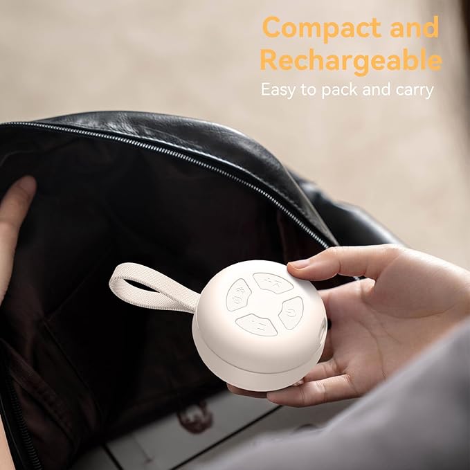 Portable Sound Machine for Baby | White Noise | 12 Soothing Sounds | Noise Canceling for Travel, Office, Nursery | Baby Shower | Registry Gift | Sleep Soother for Babies Kids Adults | Putty - Bloomnest