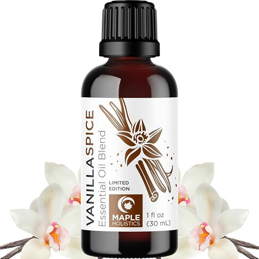 Vanilla Essential Oil Blend for Diffusers - Vanilla Spice Aromatherapy Essential Oil for Diffusers Baths Candles Soaps & DIYs Made with 100% Pure Oils Nutmeg Cinnamon Cardamom & Clove - Bloomnest