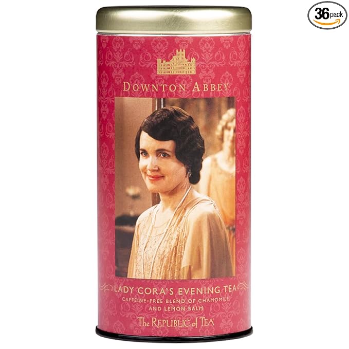 The Republic of Tea Downton Abbey Lady Cora's Evening Herbal Tea, 36 Tea Bags, Gourmet Chamomile Tea - Bloomnest