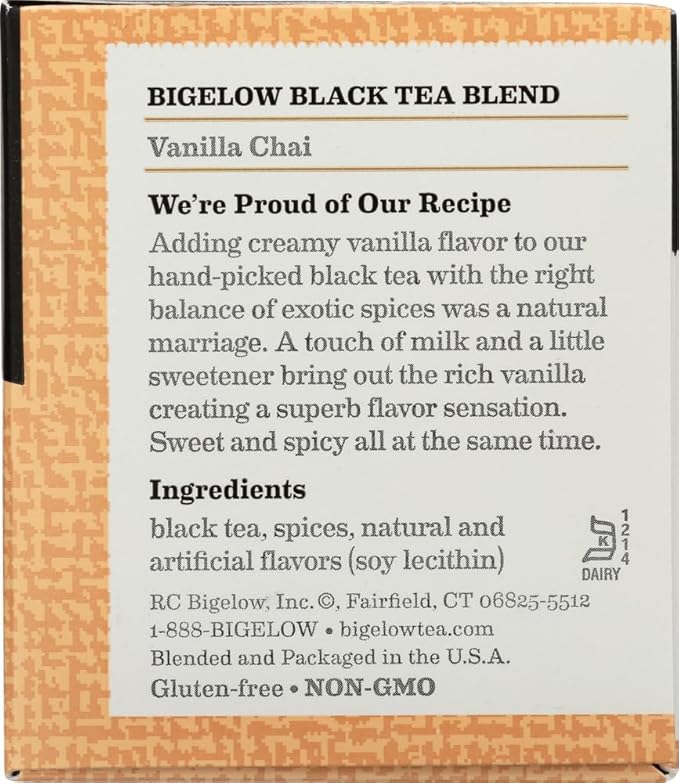 Bigelow VANILLA CHAI Tea - 20 Count (16 Pack)16 - Bloomnest