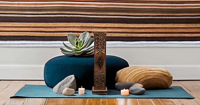 Wooden Incense Stick & Cone Burner Coffin with Storage Compartment Organic Eco Friendly Ash Catcher Agarbatti Holder Rustic Style for Meditation Yoga Aromatherapy Home Fragrance Products - Bloomnest