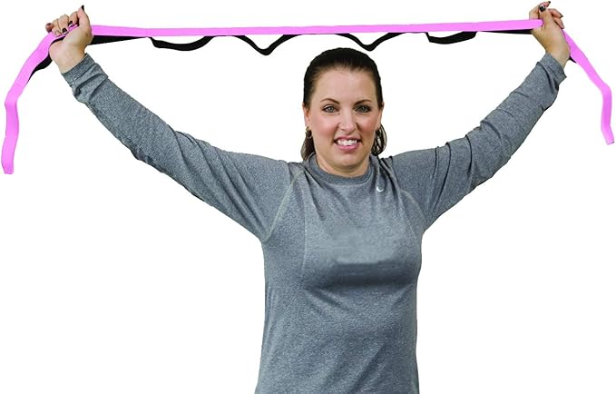 RangeMaster Stretch Strap with Exercise Guide│ Versatile Multi-Loop Strap Perfect for Yoga, Pilates, and Physical Therapy │ Portable │ Helps Improve Flexibility - Bloomnest