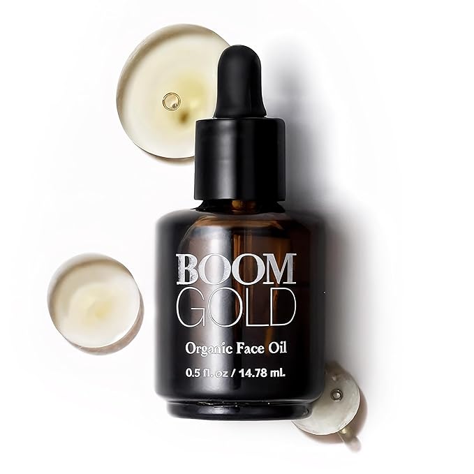 Boom Gold ™ Lightweight & Luxurious Facial Oil with Organic Ingredients for a Softer, Smoother, More Luminous Skin, with Kukui Nut & Frankincense Oil, Boom Beauty by Cindy Joseph (0.5 Oz) - Bloomnest