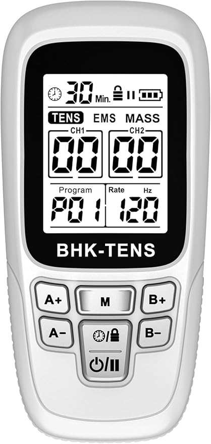 24 Modes TENS EMS Unit for Pain Relief, Muscle Stimulator Machine with 8 Reusable Electrode Pads - FDA Cleared 3-in-1 Device, 40 Intensity Levels, 90 Min Timer, Back/Neck/Knee Therapy, Pulse 2-150Hz