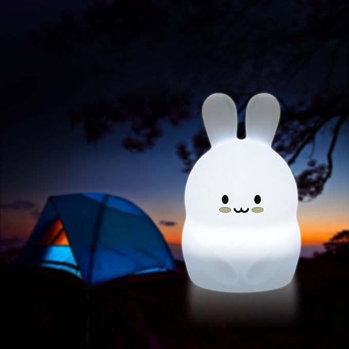 Rabbit Night Lights for Kids, Babies Nursery Lamp, Kids lamp, Child Bedroom Bedside Lamp, Changeable Brightness & Color Children's Table Night-Lights, Holiday Gifts, Child Gift - Medium - Bloomnest