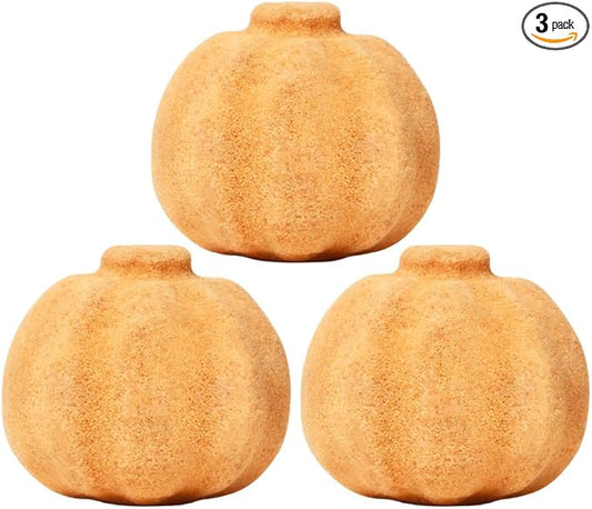 PACHA SOAP Co. Bath Bombs, Pumpkin Spice, 7 oz, 3-Pack (21 oz Total) - Limited Fall Scent, Sweet & Spicy, Premium, Nourishing & Restorative, Pumpkin Style 2-Piece Bath Bomb, Handcrafted in The USA - Bloomnest