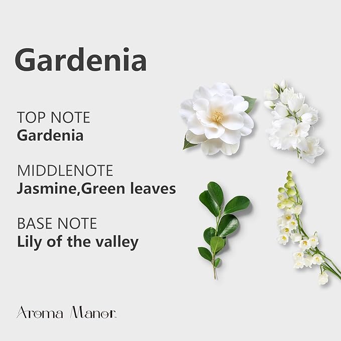 Hotel Diffuser Oil - Gardenia Essential Oils for Scent Air Cold Diffuser - Gardenia, Jasmine, Green Leaves, Lily of The Valley - Home Luxury Scents Aroma Fragrance - Bloomnest
