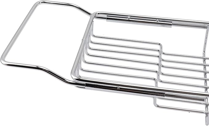 Haofy Expandable Bathtub Tray, Metal Marble Bathtub Caddy Tray, Bathtub Rack Shelf, Bathtub Rack Across Tub for Bathroom (Silver White) - Bloomnest