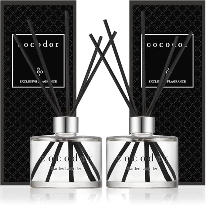 COCODOR Signature Reed Diffuser Set/Garden Lavender / 6.7oz /2 Pack/Home Fragrance Diffuser, Oil Scent Diffuser for Bathroom Shelf Decor - Bloomnest