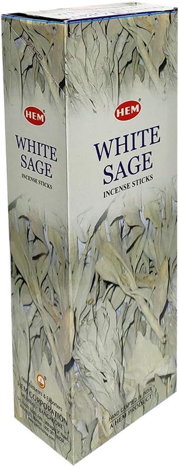 Trumiri Incense Stick Holder Bundle with Hem White Sage 20g Incense Sticks - Pack of 6 (Approx 120 Sticks) TRUMIRI