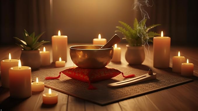 Handcrafted Tibetan Singing Bowl Set – 7" Sound Bowl for Meditation, Sound Healing & Yoga – Healing Instrument with Wooden Striker & Cushion – Authentic ArtsOfIndia