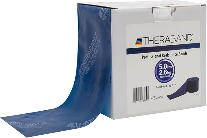 THERABAND Resistance Band, Black, Special Heavy, 50-Yard Roll, Latex Elastic Band for Exercise - Bloomnest