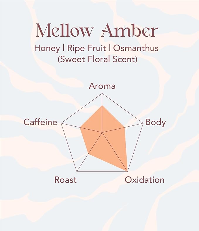 OOTINE, Mellow Amber Taiwan Oolong (12 Pyramid Sachets) | Honey and Dried Fruit Notes, Close to Black Tea & Japanese Wakoucha | Hand-Picked Quality Whole Leaves in Plant-Based Sachets | Caffeine Alternative for Gentle Focus, Supports Gut Health | Multi... - Bloomnest