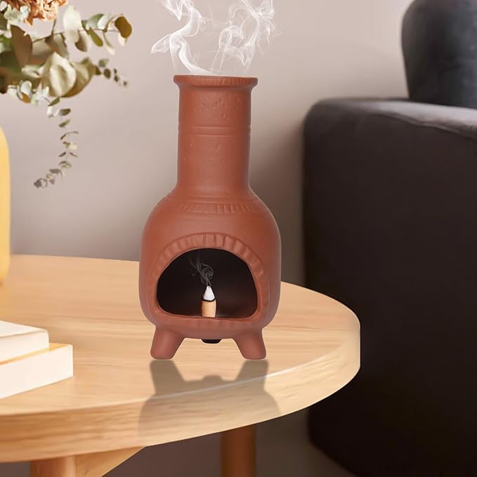 Handmade Ceramic Palo Santo Burner, Palo Santo Holder, Small Chimney for Burning Incense Cones, Sticks and Sage, Meditation Yoga Smudge Bowl, Chimeneas Incense Holder, Energy Purification - Bloomnest