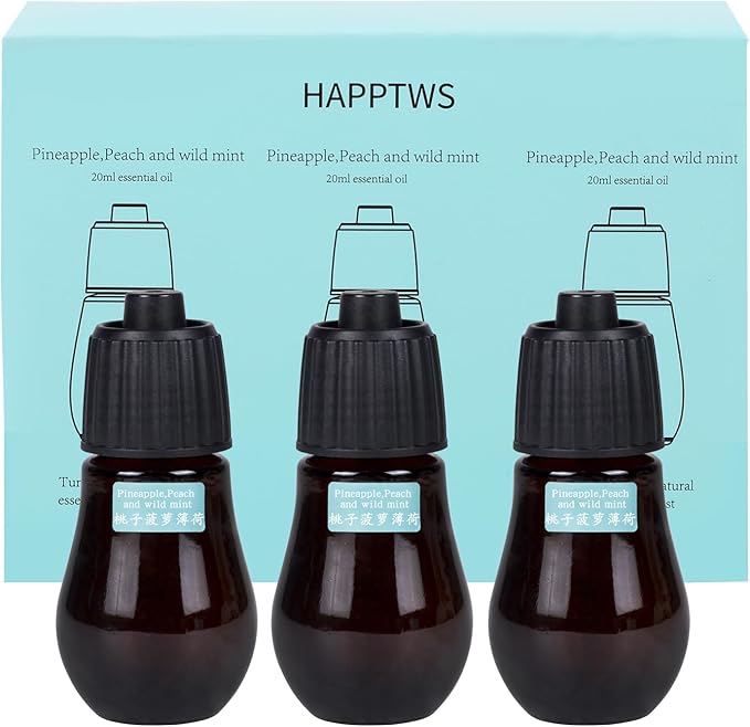 Diffuser for Essential Oils and Aromatherapy Pineapple, Peach, Wild Mint HAPPTWS