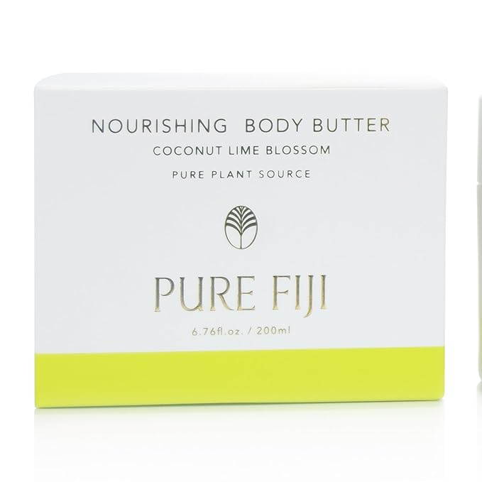 PURE FIJI Nourishing Body Butter, Coconut Lime Blossom (6.7oz/200ml)