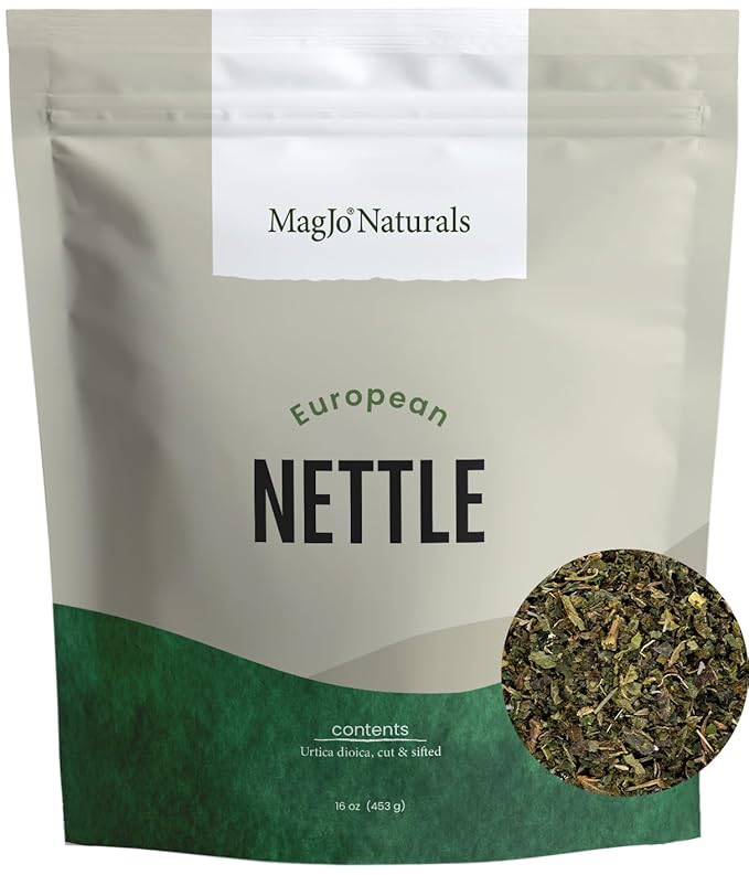MagJo Naturals Nettle Leaf Tea, 1lb (16Oz) Cut and Sifted: Bulk European Stinging Nettle (Urtica Dioica) - Bloomnest