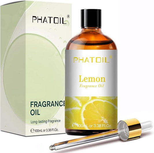 PHATOIL Lemon Fragrance Oils for Aromatherapy, 3.38FL.OZ Diffuser Oils for Home, Perfect for Aromatherapy, Humidifiers, Yoga, DIY Candle and Soap Making - 100ml - Bloomnest