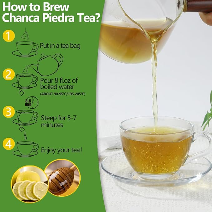 60 Premium Chanca Piedra Leaf Tea Bags, Stonebreaker/Stone Breaker tea, Made with 100% Natural Chanca Piedra Leaves, No Additives & Caffeine Free. - Bloomnest