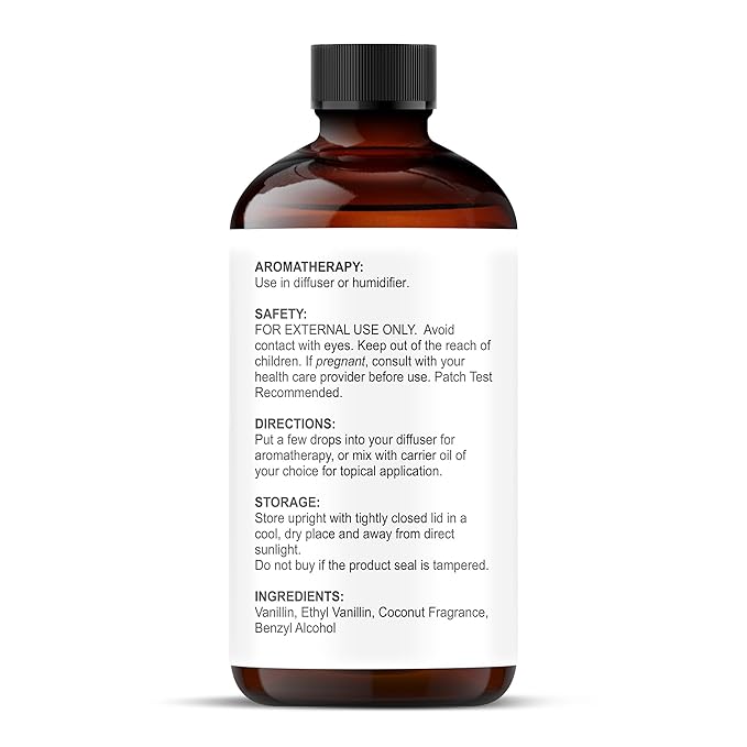Majestic Pure Coconut Vanilla Essential Oil with Glass Dropper - 2 Fl Oz - 100% Pure and Natural Coconut Vanilla Oil - Premium Grade Essential Oils for Diffuser, Aromatherapy, Soap and Candle Making - Bloomnest