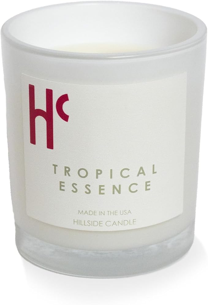 Tropical Essence Single Wick Soy Candles, Luxury Scented Candles for Home - Up to 60 Hour Burn Time, Cruelty-Free Soy Wax Blend - Floral Fragrance, Notes of Coconut & Citrus (9 oz) - Bloomnest