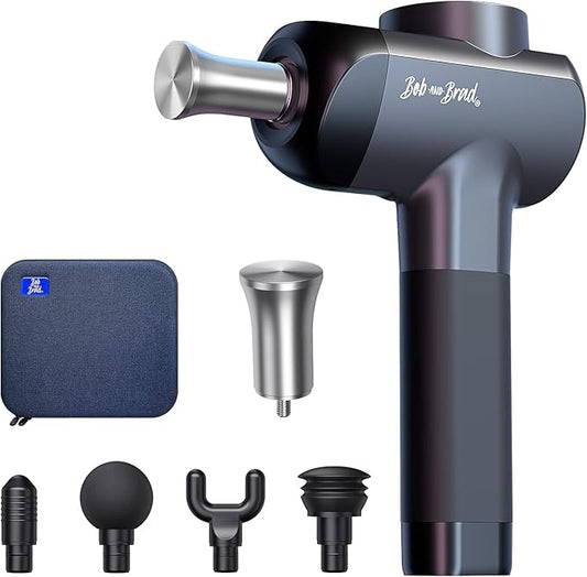 BOB AND BRAD X6 Pro Massage Gun Deep Tissue Percussion with Metal Head Therapy, Professional Muscle Massage Gun for Athletes, Electric Massager Gun for Pain Relief - Bloomnest