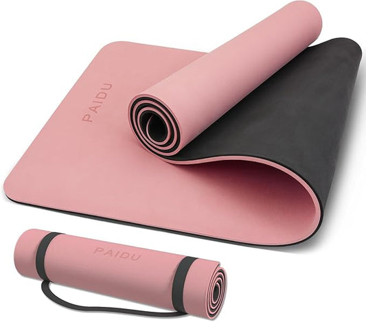 Yoga Mat Non Slip Anti-tear,extra thick-2/5 inch（10MM）High Resiliency Professional POE Yoga Mats for Women Men Kids,72"x24"inch,Workout, Yoga, Pilates and Floor Exercise, with Carrier Strap
