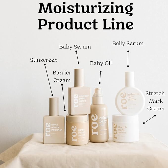 Roe Wellness Baby Oil Calming & Soothes, Hydrates Rough and Irritated Skin | All Natural Non-Greasy Hydrating Baby Oil | Moisturize Full Body (Calming Baby Oil) - Bloomnest