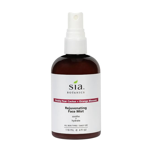 Sia Botanics Rejuvenating Face Toner Mist (118ml/4oz Bottle) | Facial Treatment w/Prickly Pear, Aloe Vera, Orange Blossom | Natural, Clean, Botanical Skincare for Women - Bloomnest
