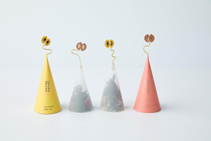 Herbal Delight Premium Herbal Tea Gift Set of 14 with 2 Flavors, 2 Individually Wrapped Handmade Pyramid Tea Bags for Each Variety - Bloomnest