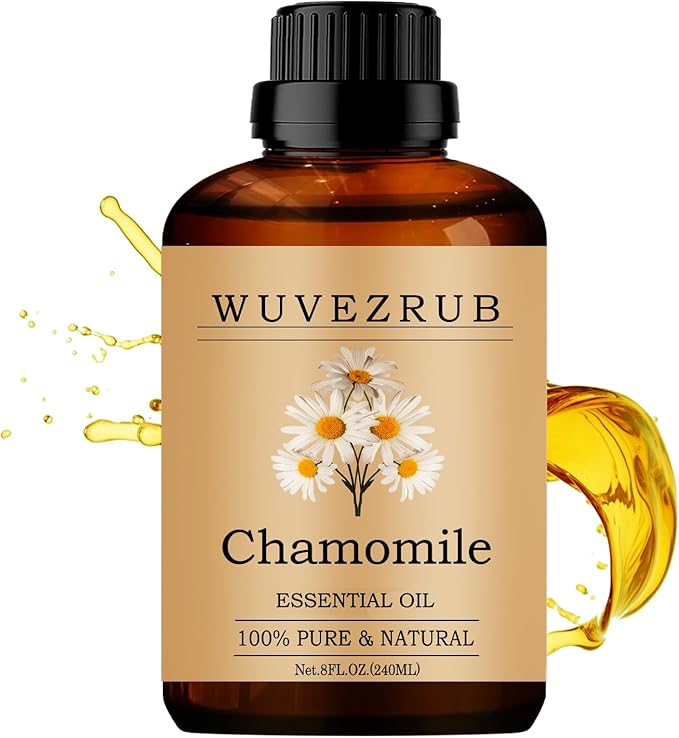Chamomile Essential Oils 240ML, 100% Pure and Natural Essential Oil for Aromatherapy Diffuser - 8 Fl Oz/Chamomile WUVEZRUB