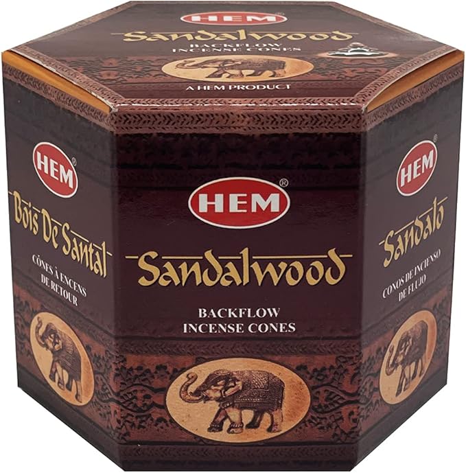 Sandalwood Backflow Incense Cones for Waterfall Inciensos Aromaticos|Incienso|Inciense|Insienso