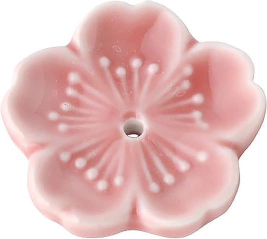 Cherry Blossom Incense Stick Holder with Plate, Made in Japan - Bloomnest