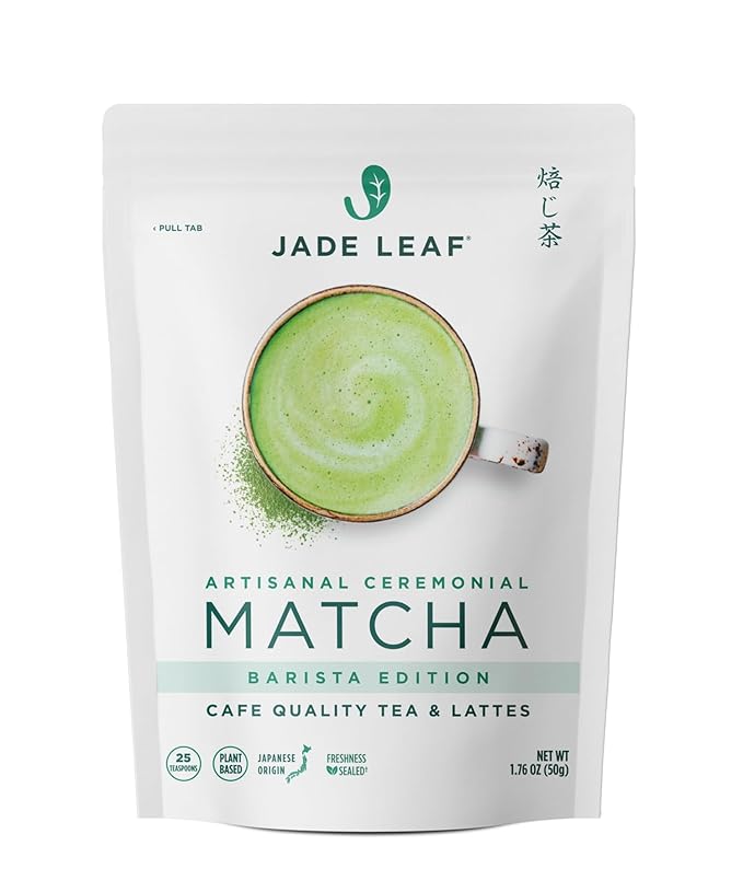 Jade Leaf Matcha Premium Ceremonial Grade Matcha Green Tea Powder - Japanese - Culinary, Ingredient, Ceremonial Barista Teahouse, Latte, Collagen, 1.76 Ounce (Pack of 1), Ceremonial Matcha - Bloomnest