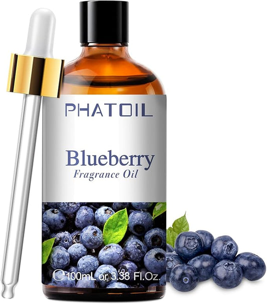 PHATOIL 3.38FL.OZ Blueberry Fragrance Oils for Aromatherapy, Essential Oils for Diffusers for Home, Perfect for Diffuser, Yoga, Skin Care, DIY Candle and Soap Making - 100ml - Bloomnest