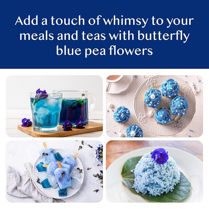 VAHDAM, Butterfly Pea Flower Tea (1.76oz) 100+ Cups | Delicate & Earthy | Vacuum Sealed for Freshness | Butterfly Pea Flower Loose Leaf | Brew Iced Tea, Cooking, Mocktails & Cocktails - Bloomnest