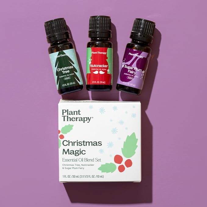 Plant Therapy Christmas Magic Holiday Essential Oil Blend 3 Set, Trio of Exclusive Holiday Scents, Bring Festive Cheer to Every Room, Joyful & Uplifting - Bloomnest