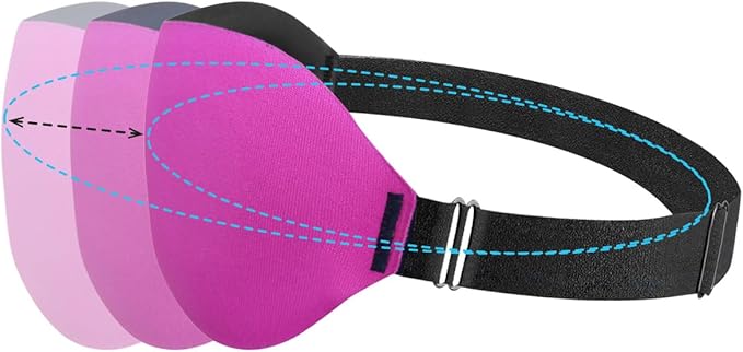 DTS Sleep Masks for Side Sleepers Men Women Zero Eye Pressure 3D Cups Complete Light Blocking Night Blindfold with Adjustable Strap Shade Cover Sleeping Mask for Travel Nap Work Home (Pink) - Bloomnest