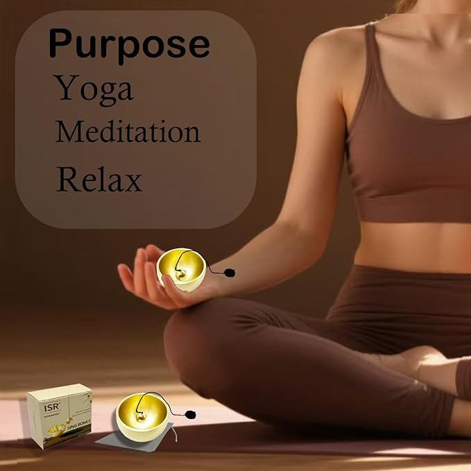 Mini Singing Bowls Set,Portable Sound Bowl Brass Handcrafted For Yoga,Meditation And Mindfulness,Chakra Healing Relaxation Gifts For Men,Women