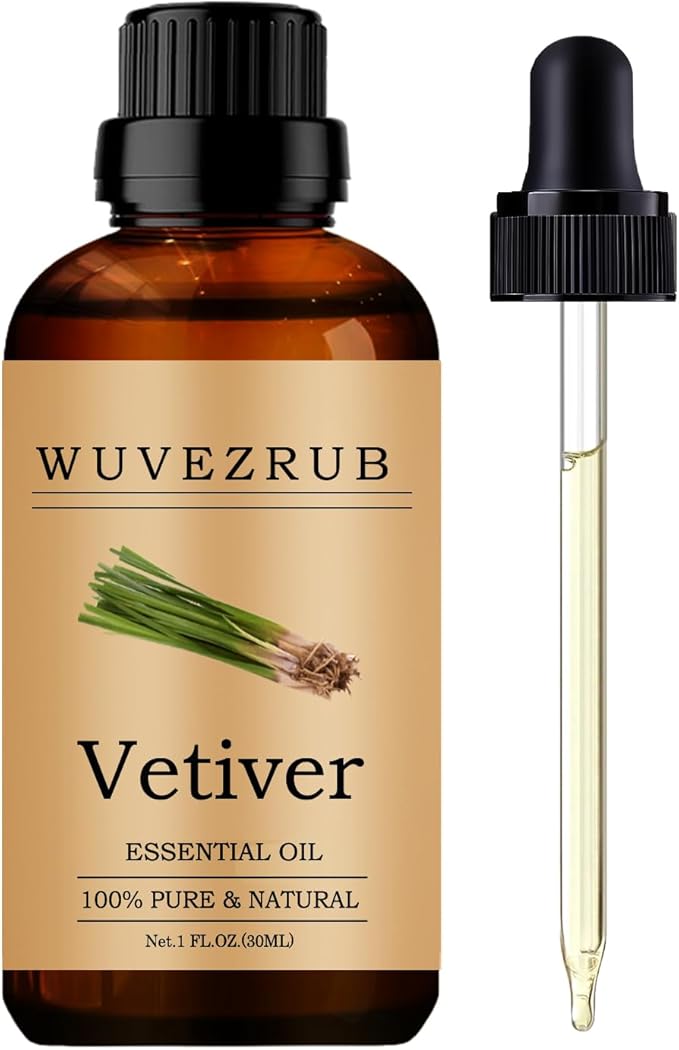 Vetiver Essential Oils, 30ML Pure and Natural Essential Oil for Aromatherapy Diffuser - Vetiver /1 Fl Oz - Bloomnest