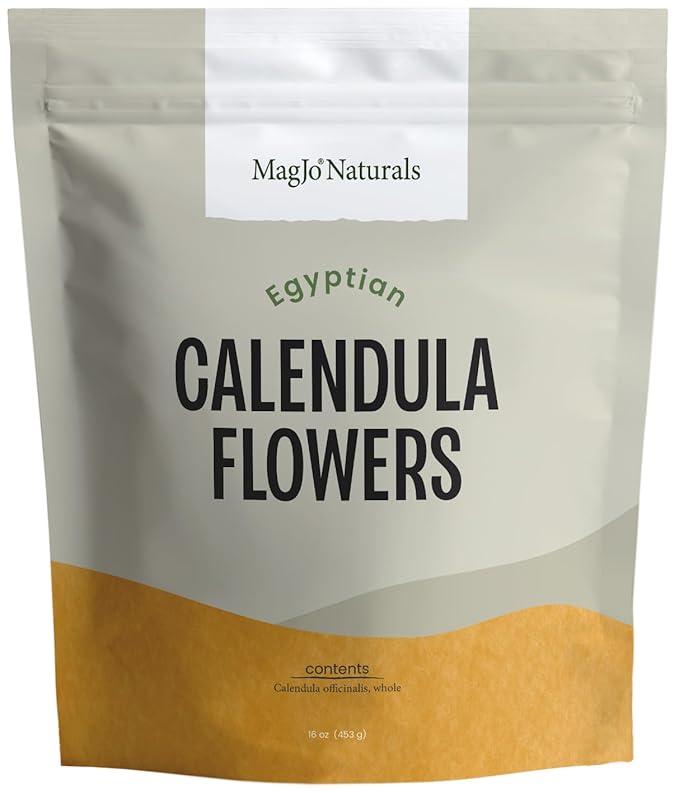 MagJo Naturals, Calendula Flower (1 Pound Bag) whole dried calendula flowers and petals, Calendula officinalis, loose leaf tea, marigold flowers, loose leaf teas, cocktail bombs, Raw - Bloomnest