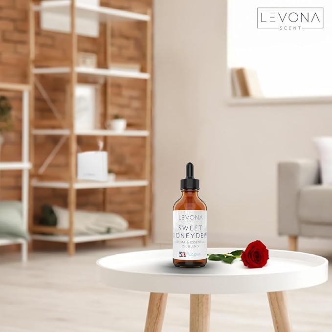 Levona Scent Oil Diffuser Essential Oils: Essential Oils Home Luxury Scents - Sweet Honeydew Essential Oil - Sweet & Fresh Notes of Nectarine and Floral Rose Essential Oil - 120 Ml Fragrance Oils - Bloomnest