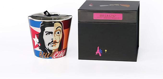 Scented Candle | Eco-Friendly Soy Blend Wax | Luxury Candles | Perfect for Gifting | Perfect for Home Décor | 14oz | 10cm Tall | Approx Burn Time - 80 Hours (Bella Ciao, 10cm) - Bloomnest