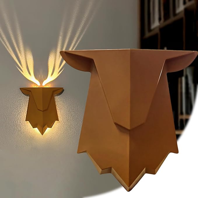Antler Lamp with Remote Control, Adjustable and Timed Deer Night Light, Suitable for Living Room, Bedroom, Corridor Antler Wall Lamp Decor - Bloomnest