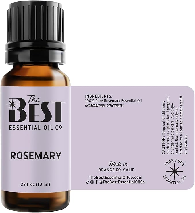 The Best Rosemary Essential Oil- Premium Grade- 100% Pure & Natural for Aromatherapy, Diffuser, Spa, Massage, Air Freshener- 10 ml (.33 fl oz) - Bloomnest